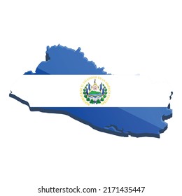 El Salvador markiert Symbol-Cartoon-Vektorgrafik. Nationalstadt. Denkmalknopf