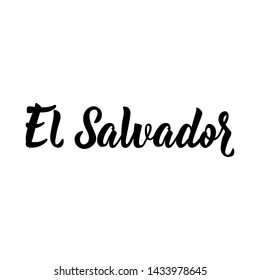 El Salvador. Lettering. Vector illustration. Perfect design for greeting cards, posters, T-shirts, banners print invitations