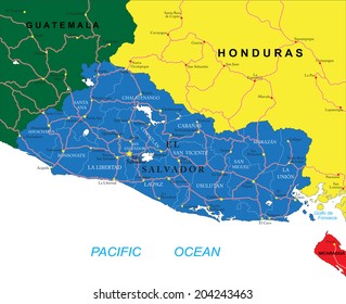 El Salvador map