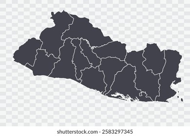 El Salvador Map Anchor Color on White Background quality files Png