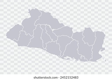 El Salvador Map Cloud Color on White Background quality files Png