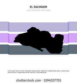El Salvador map with creative design vector 