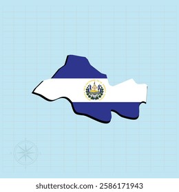 El salvador map Design Vector illustration graphic