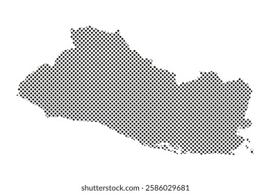 El Salvador map with dotted pattern vector illustration