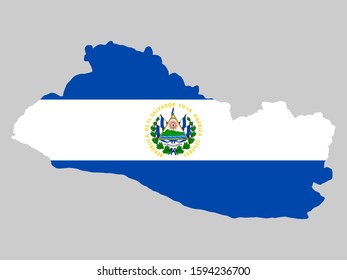 El Salvador Map flag Vector illustration Eps 10