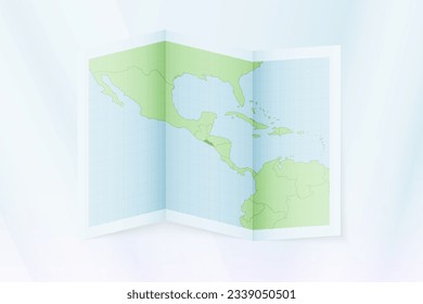 El Salvador map, folded paper with El Salvador map. Vector illustration.