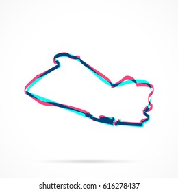 El Salvador Map hand drawn with blue and pink highlighters, isolated on a blank background.
Vector illustration, easy to edit, manipulate, resize or colorize.
