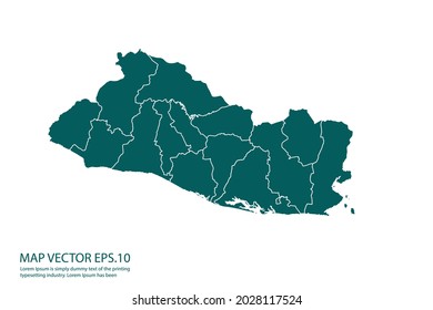 El Salvador map High Detailed on white background. Abstract design vector illustration eps 10