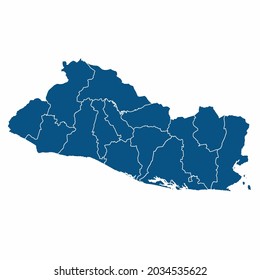El Salvador map High Detailed on white background. Abstract design vector illustration eps 10