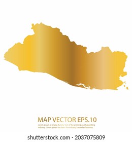 El Salvador map High Detailed on white background. gold gradient color. Abstract design vector illustration eps 10