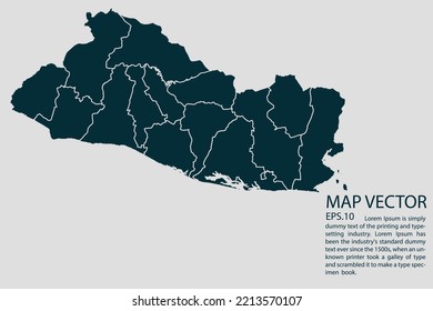 El Salvador map High Detailed on white background. Abstract design vector illustration eps 10