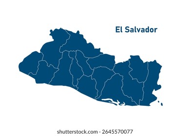 El Salvador map icon. El Salvador outline map. Simple icon design. Vector illustration