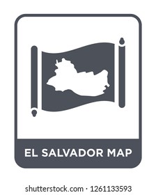 el salvador map icon vector on white background, el salvador map trendy filled icons from Countrymaps collection, el salvador map simple element illustration