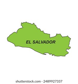 El Salvador map icon vector symbol design