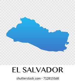 El Salvador map in North America continent illustration design