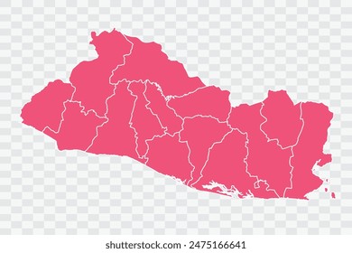 El Salvador Map punch Color Background quality files png