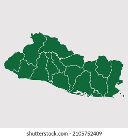 El Salvador map vector, Abstract design vector illustration Eps 10. Green color palette color. High Detailed on white background.