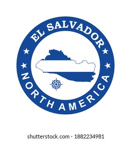 El Salvador Map Vector , Country Logo