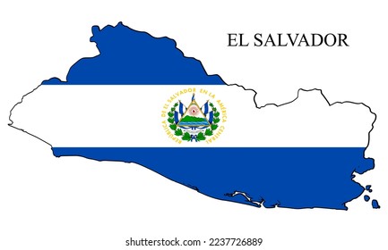 El Salvador map vector illustration. Global economy. Famous country. Central America. America.