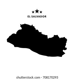 El Salvador map. Vector illustration.