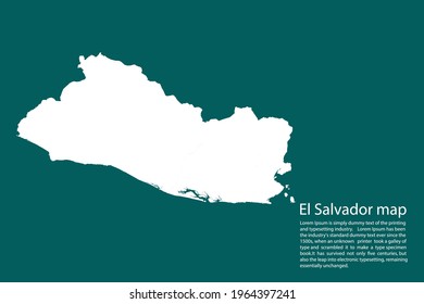 El Salvador map vector, isolated on Green  background