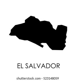 El Salvador map in white background