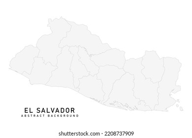 El Salvador Map - World Map International vector template with High detailed including grey color and grey line isolated on white background for design - Vector illustration eps 10