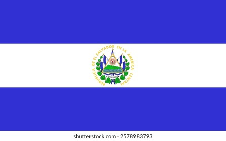 El Salvador national flag. Flag of El Salvador