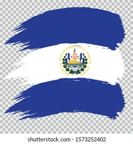 EL SALVADOR national flag brush vector on transparent background