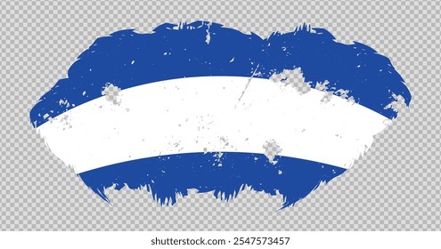 El Salvador Nationalflagge mit Not leidendem Pinseleffekt auf isoliertem Hintergrund