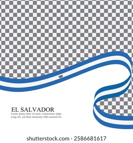 EL Salvador national flag ribbon stock vector