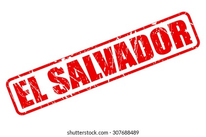 El Salvador red stamp text on white