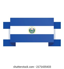 El Salvador scarf icon cartoon vector. Flag day. World emblem