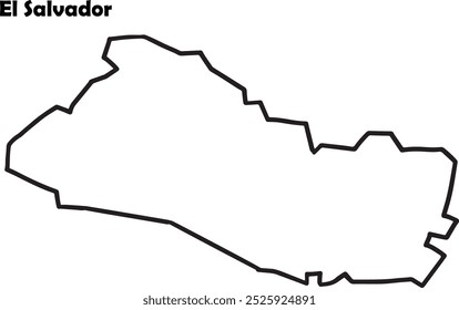 El Salvador territory map outline