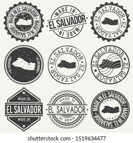 El Salvador Travel Stamp Made In Product Stamp Logo Icon Symbol Design Insignia.