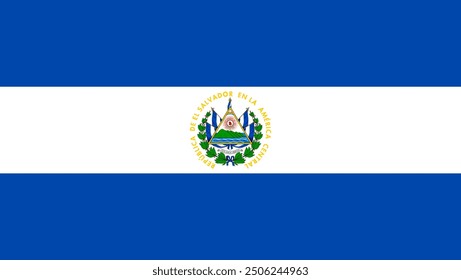 El Salvador vector flag. Accurate dimensions and official colors. This file is suitable for digital editing and printing of any size.