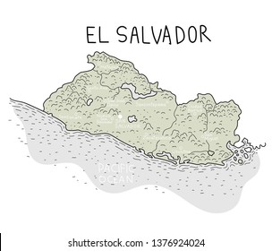 El Salvador vector map