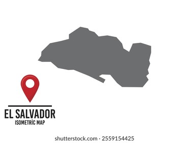 El Salvador vector map illustration, country map with markings. vector illustration.	
