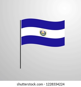El Salvador waving Flag