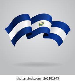 El Salvador waving Flag. Vector illustration Eps 8.