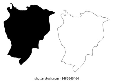 El Seibo Province (Dominican Republic, Hispaniola, Provinces of the Dominican Republic) map vector illustration, scribble sketch El Seybo map
