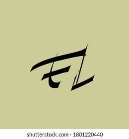 EL Signature initial logo template vector