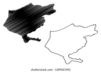 El Taref Province (Provinces of Algeria, Peoples Democratic Republic of Algeria) map vector illustration, scribble sketch El Taref map