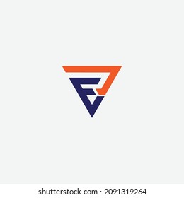 EL triangle letter logo tamplate design