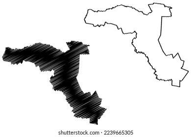 El Tule municipality (Free and Sovereign State of Chihuahua, Mexico, United Mexican States) map vector illustration, scribble sketch El Tule map