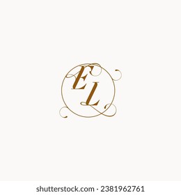 EL uniquely wedding logo symbol of your marriage and you can use it on your wedding stationary