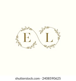 EL wedding infinity in elegant monogram with high quality professional design that will print well