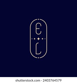 EL wedding lie monogram with high quality professional design that will print well across any print media