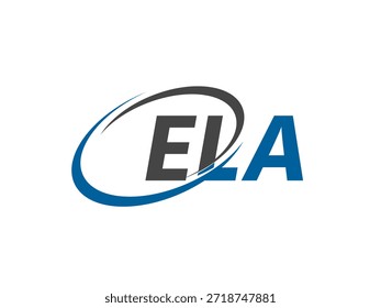 ELA Ilustración vectorial creativa de diseño de logotipos. logotipos