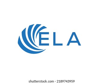 ELA letter logo design on white background. ELA creative circle letter logo concept. ELA letter design.
